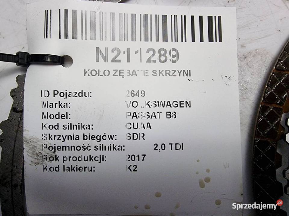 SKRZYNIA AUTOMATYCZNA VOLKSWAGEN PASSAT B8 SDR Pozostałe kujawsko-pomorskie Lipno