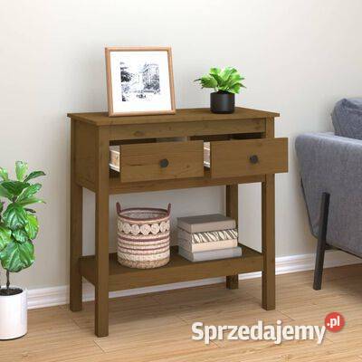 vidaXL Stolik konsolowy miodowy brąz 75x35x75 Biurka sprzedam