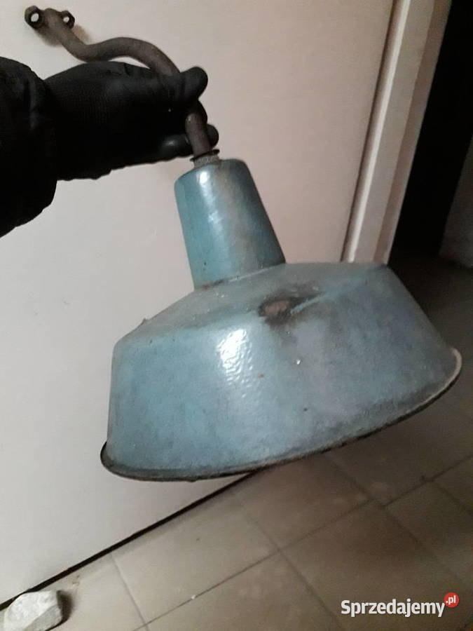 Loft lampa emaliowana ścienna Obs prl Warszawa