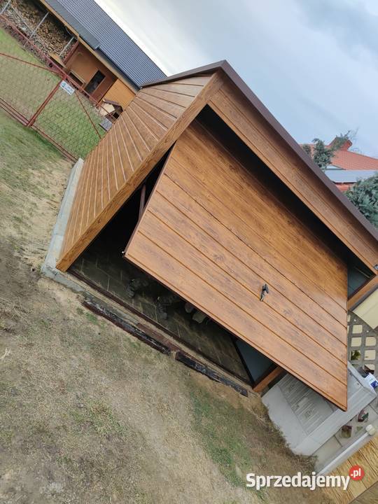 Garaż drewnopodobny 3x5 spad do tyłu garaże Sprzedaż Jastrzębie-Zdrój