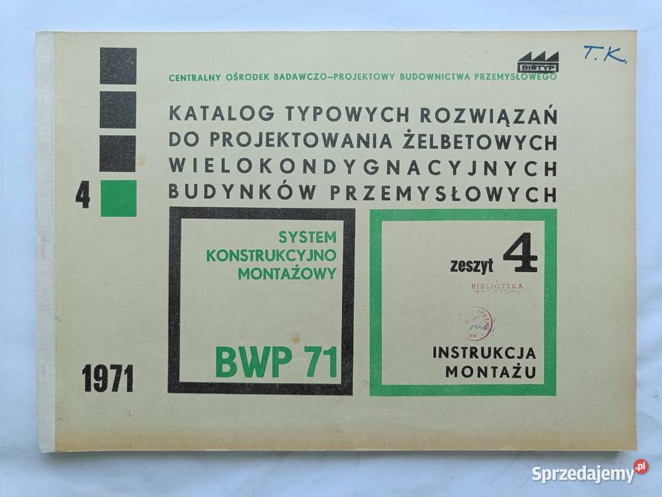 Katalog BWP71 typowych rozwiązań do proj żelbet Gdynia