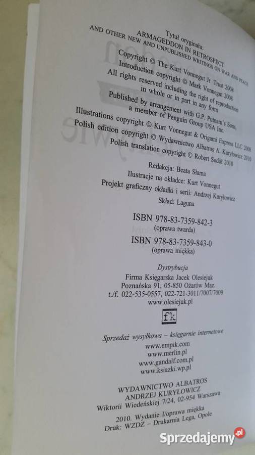 Armagedon w retrospektywie KURT VONNEGUT lubelskie Puławy