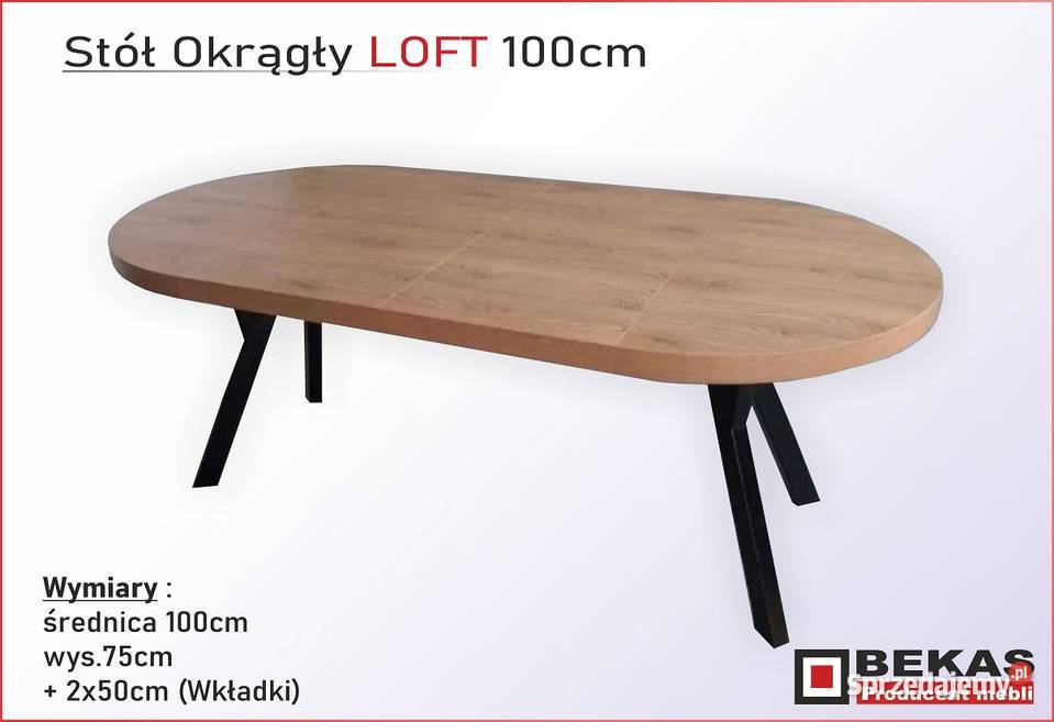 Śliczny Komplet Salon LOFT Stół Okrągły Krzesła mazowieckie Warszawa sprzedam