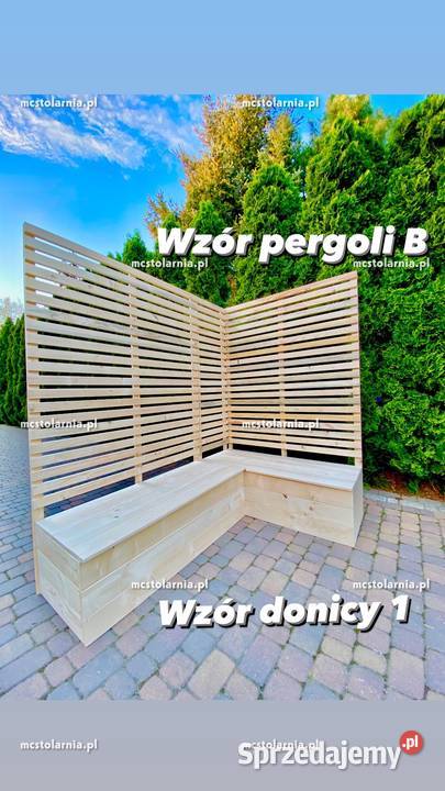 Donica z pergolą płot lamelowy ogrodzenie z Płock