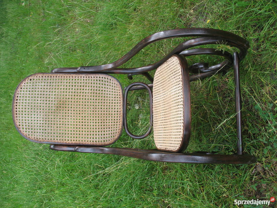 fotel bujany gięty drewniany