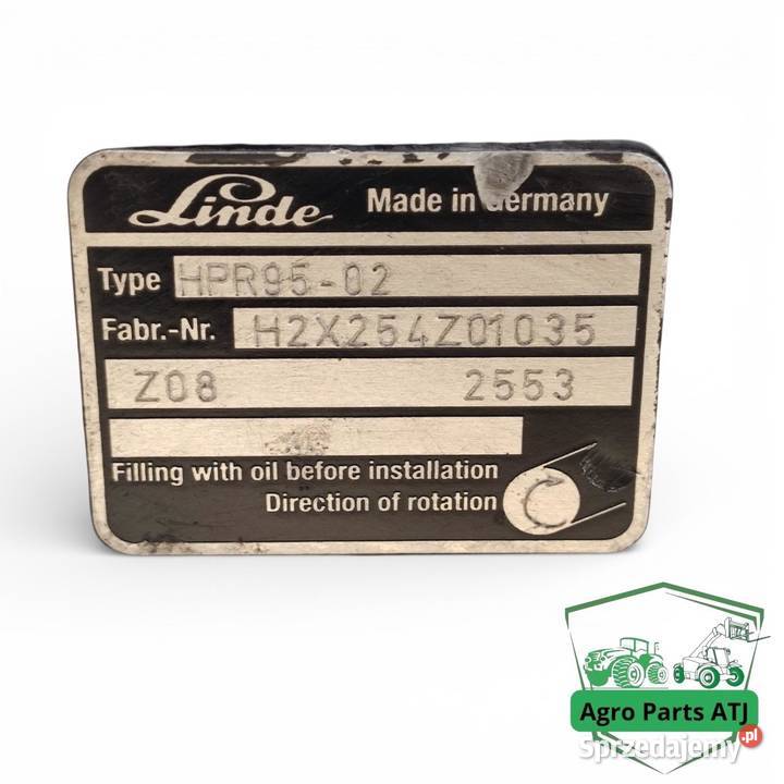 POMPA GŁÓWNA H2X254Z01035 LINDE HPR9502 VOLVO EW Układ zawieszenia