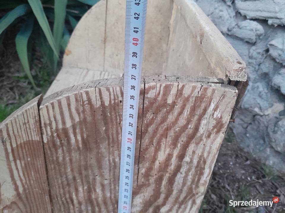 Stara drewniana półka półeczka zabytek PRL Meble Dąbrowa Górnicza