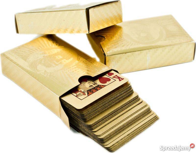 POKER ZŁOTO 24 karat Gold Talia Karty Etui Sosnowiec