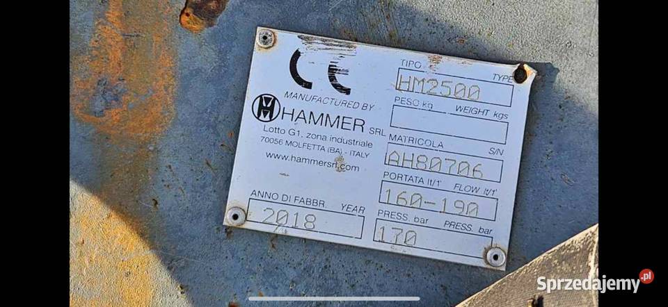 Młot hydrauliczny RAMMER 5011 E Bilcza