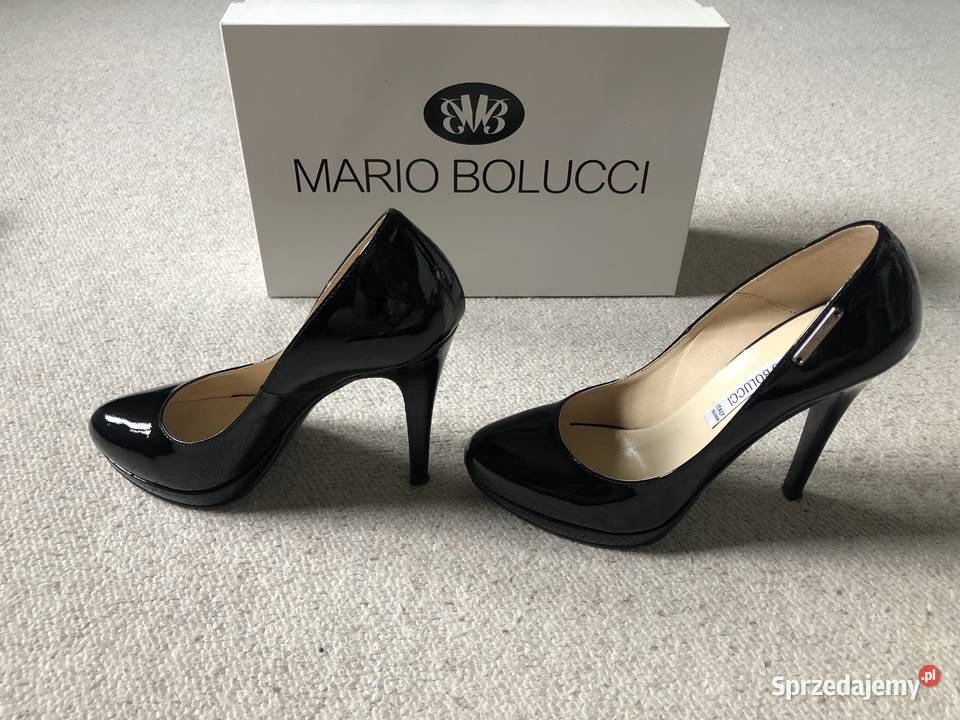Szpilki lakierowane Mario Bolucci czarne rozmiar Zara Łódź