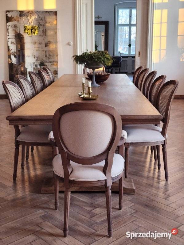 Stół dębowy z blatem frezowanym 4 metry łódzkie Łódź sprzedam