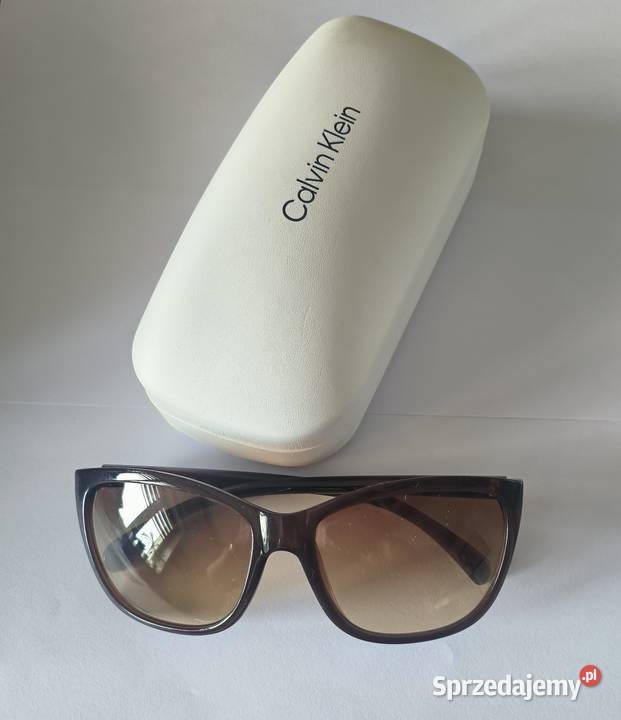 Okulary przeciwsłoneczne Calvin Klein brązowe Myślenice