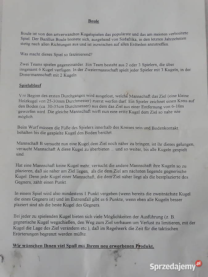 Zestaw kul do gry Triplet Boule w Drewnianym Biłgoraj