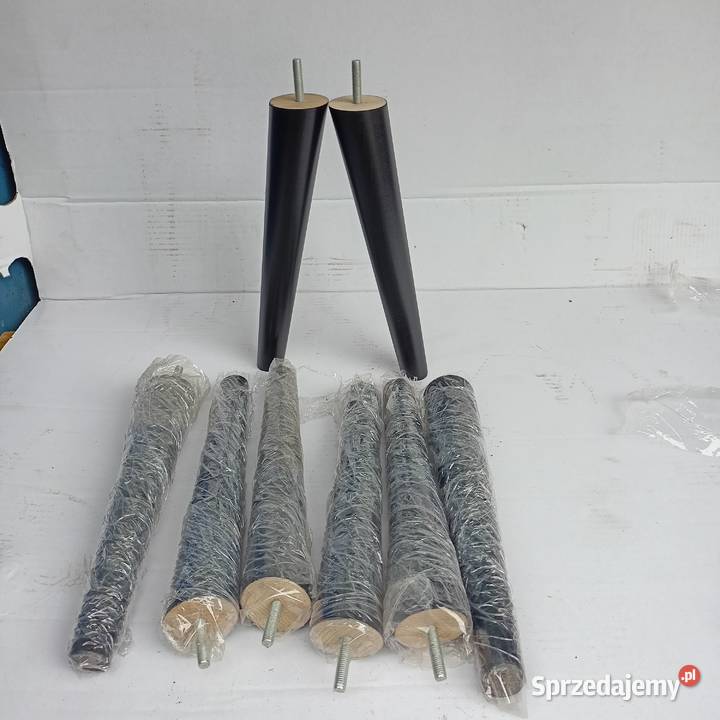 Nogi Drewniane Bukowe Skośne Czarne dwa Rozmiary Zabrze