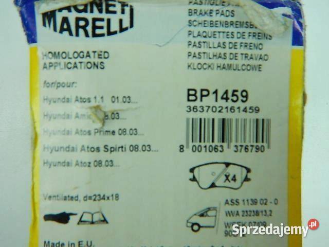 KLOCKI HAMULCOWE TYŁ TOYOTA HYUNDAI BP1459 NOWE