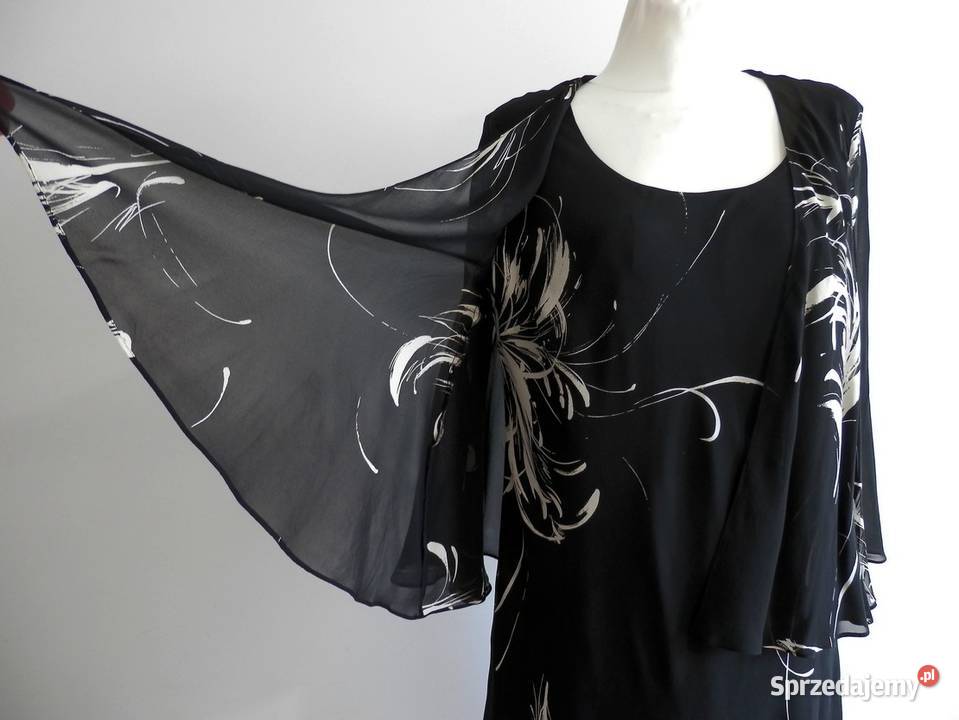 Sukienka z Narzutką Jedwabna 100 Naturalny Łomża sprzedam