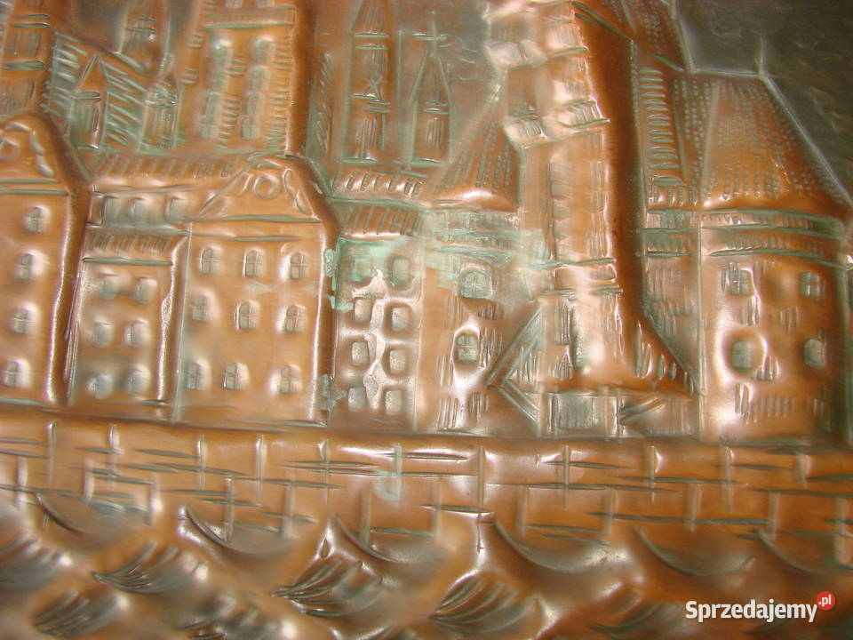 Gdańsk miedziany obraz relief Pruszcz Gdański
