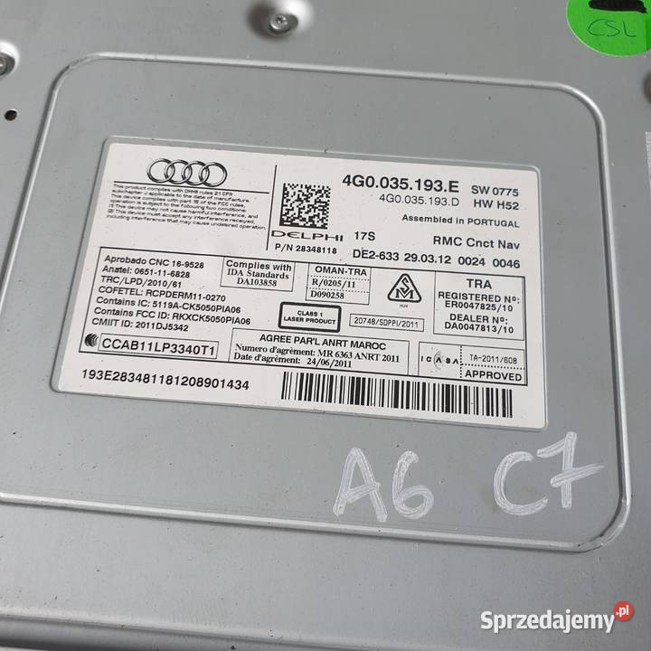 AUDI A6 C7 CZYTNIK NAWIGACJI SD RADIO NAWIGACJA Łochowice sprzedam