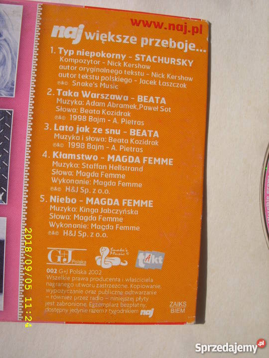 Najwieksze przebojeStachursky Beata plyta CD