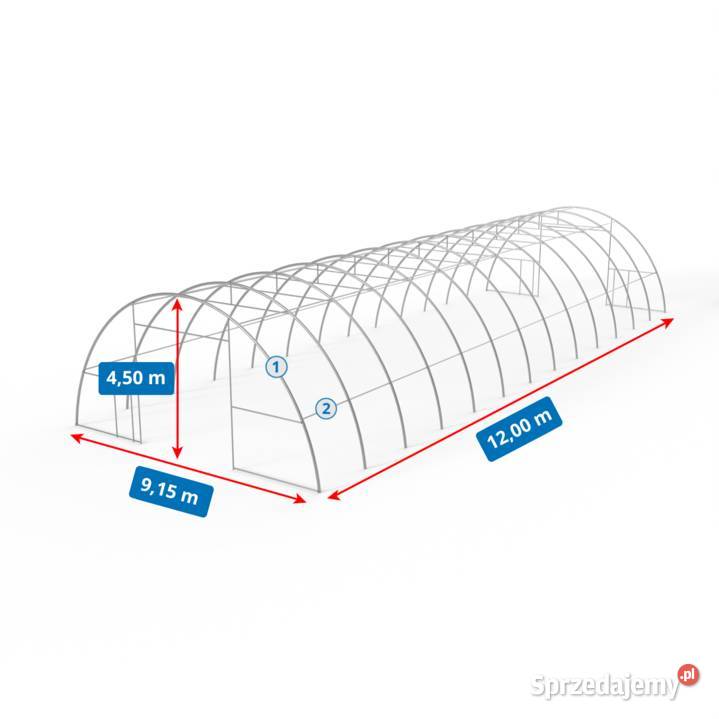 Hala namiotowa łukowa 915x12m PVC 750gm2 Wrocław