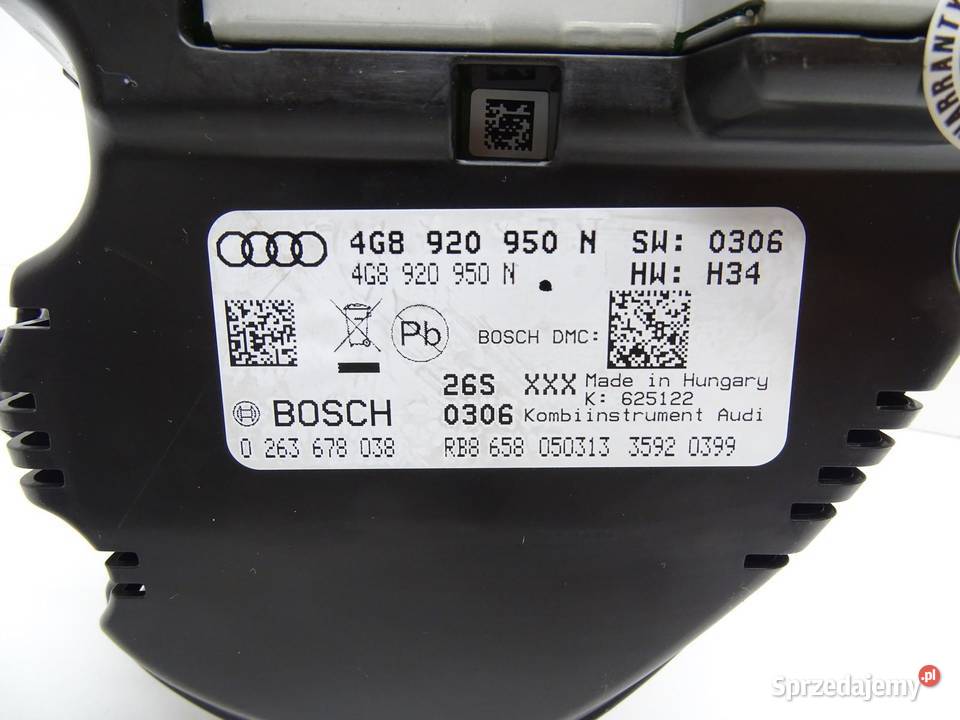 LICZNIK ZEGARY ZEGAR 4G8920950N 20 TDI AUDI A6 sprzedam