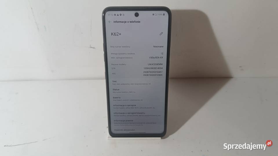 Smartfon LG K62 6128GB śląskie