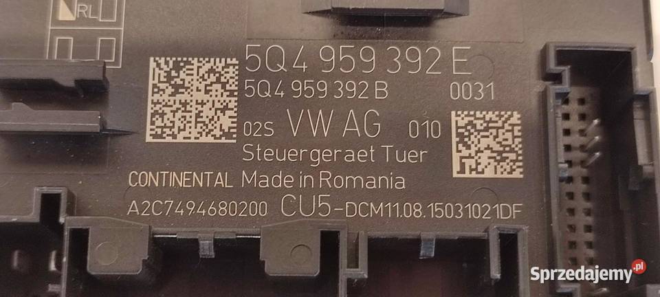 SKODA OCTAVIA III MODUŁ DRZWI 5Q4959392E osobowe Komputery dolnośląskie