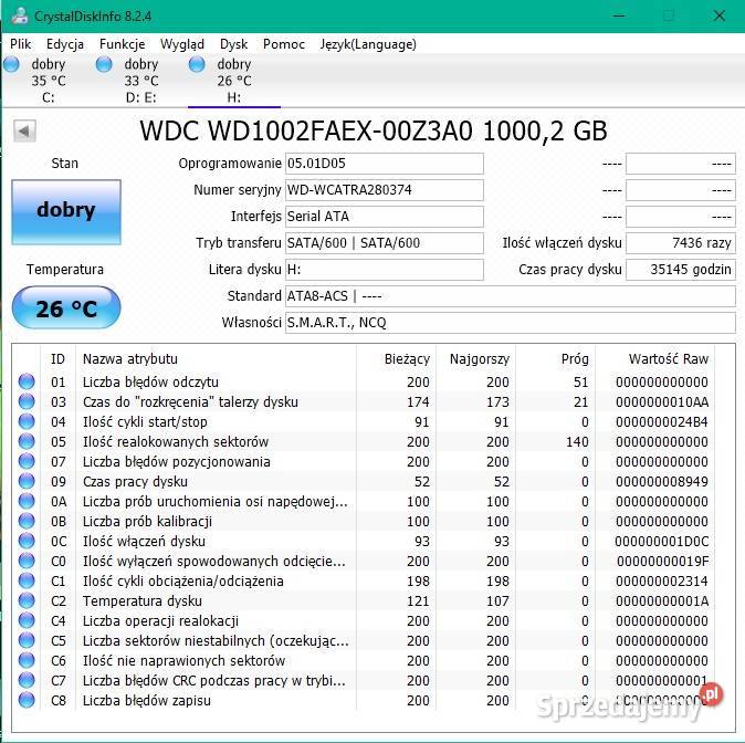 Western Digital BLACK 10TB 64mb cache Kraków
