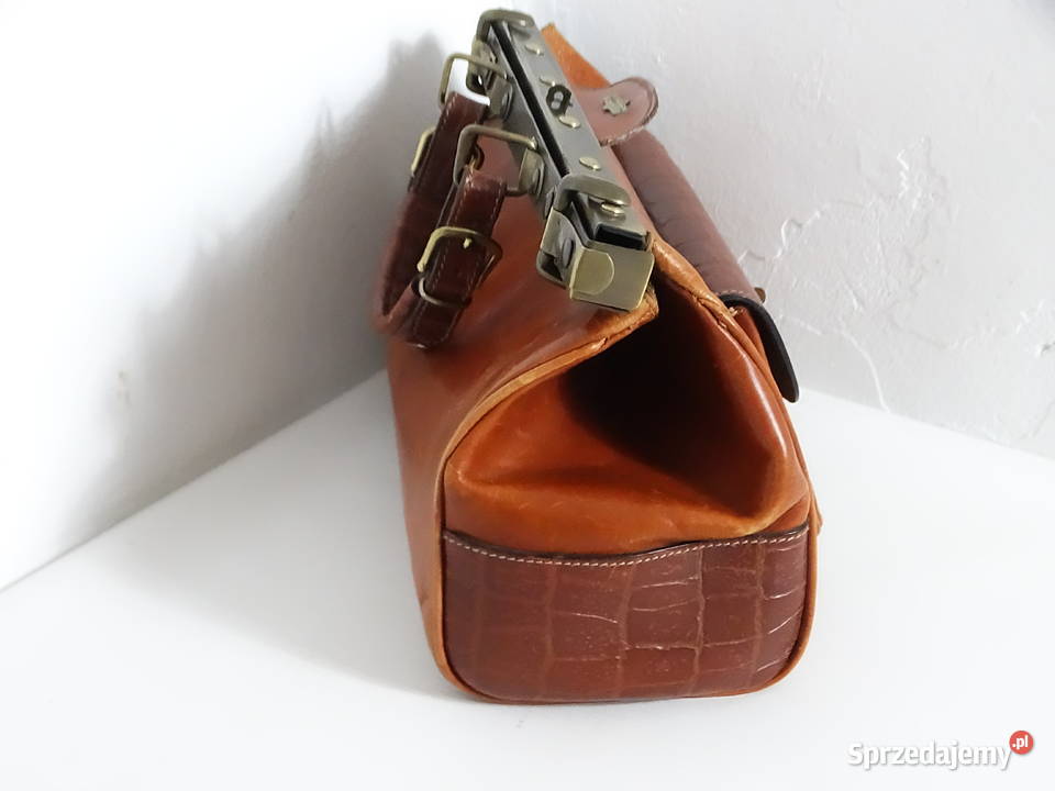 Skórzana torba lekarska Vintage EL CAMPERO Made Do ręki  Biłgoraj