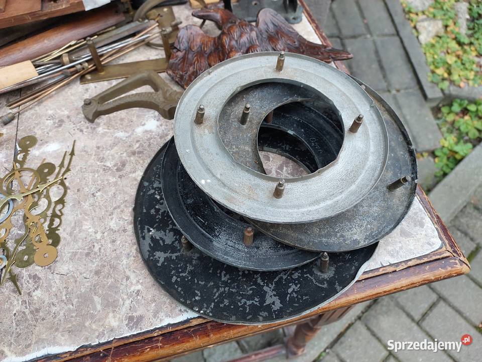 Zestaw części elementów zegarmistrza gongi Antyki Tczew