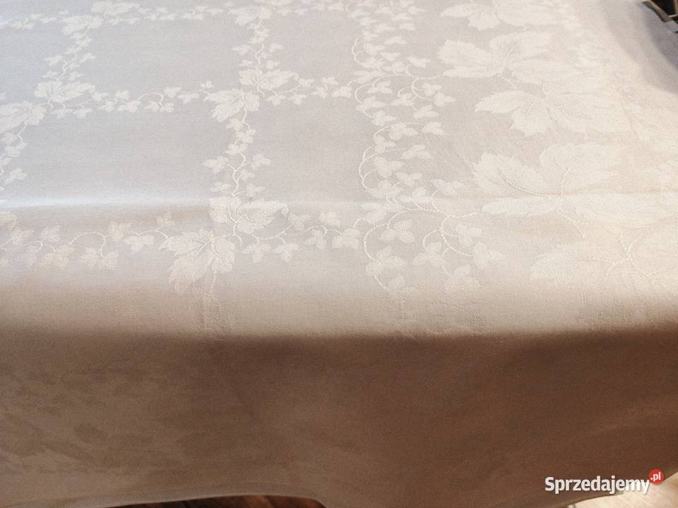 Obrus biały bawełna PRL biały Legnica