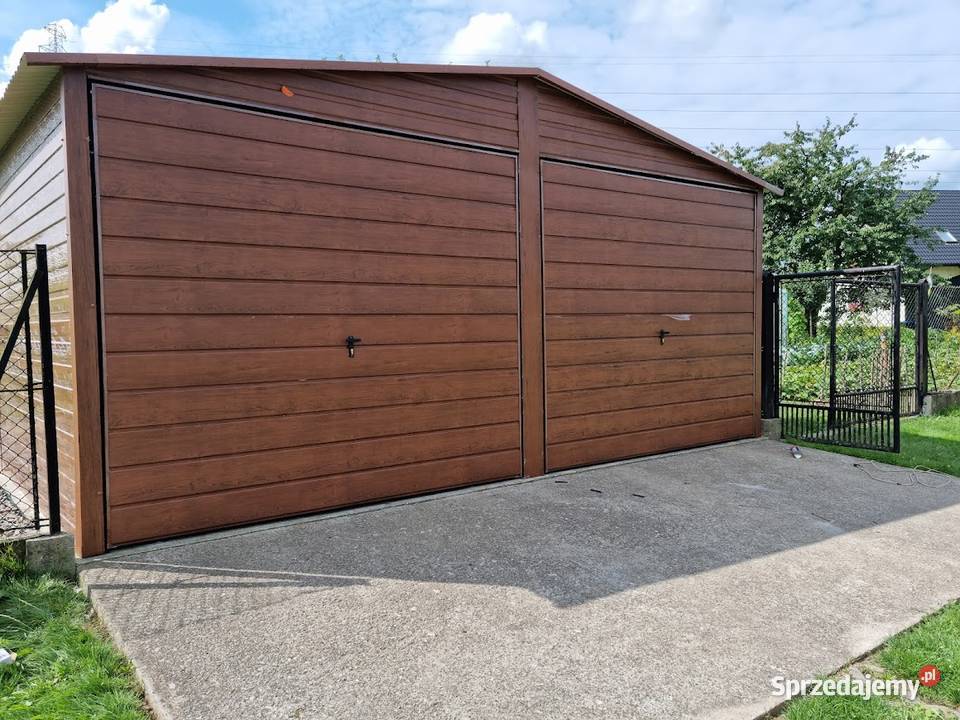 Garaż Blaszany Drewnopodobny PRODUCENTA Garaże Mogilno