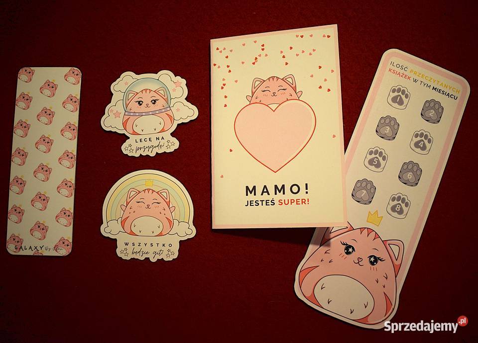 Duży zestaw do napojów seria z kotkiem dużo Chełmno