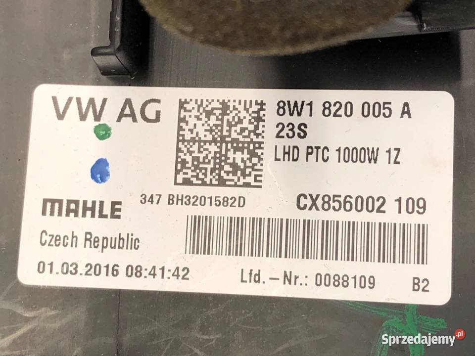 NAGRZEWNICA KOMPLETNA KOMBAJN AUDI A4 B9