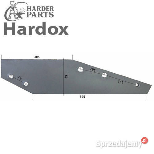 Płoza długa HARDOX 21927L części do pługa Suwałki