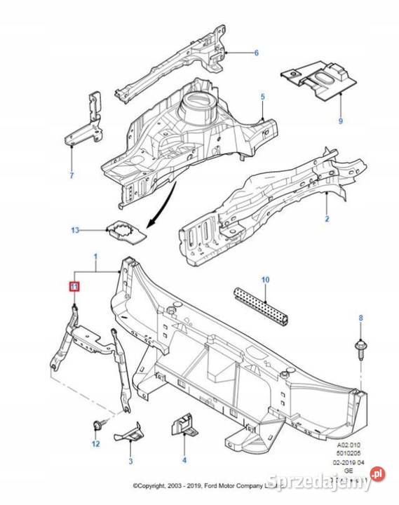 WSPORNIK MOCOWANIE ZDERZAKA PRZÓD FORD MONDEO