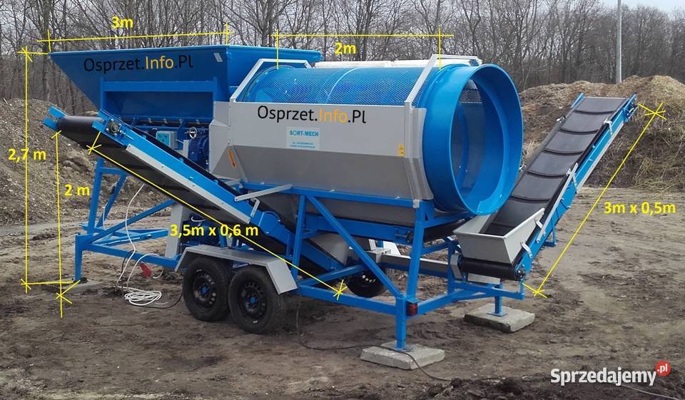 Przesiewacz bębnowy mobilny napęd WOM sprzedam