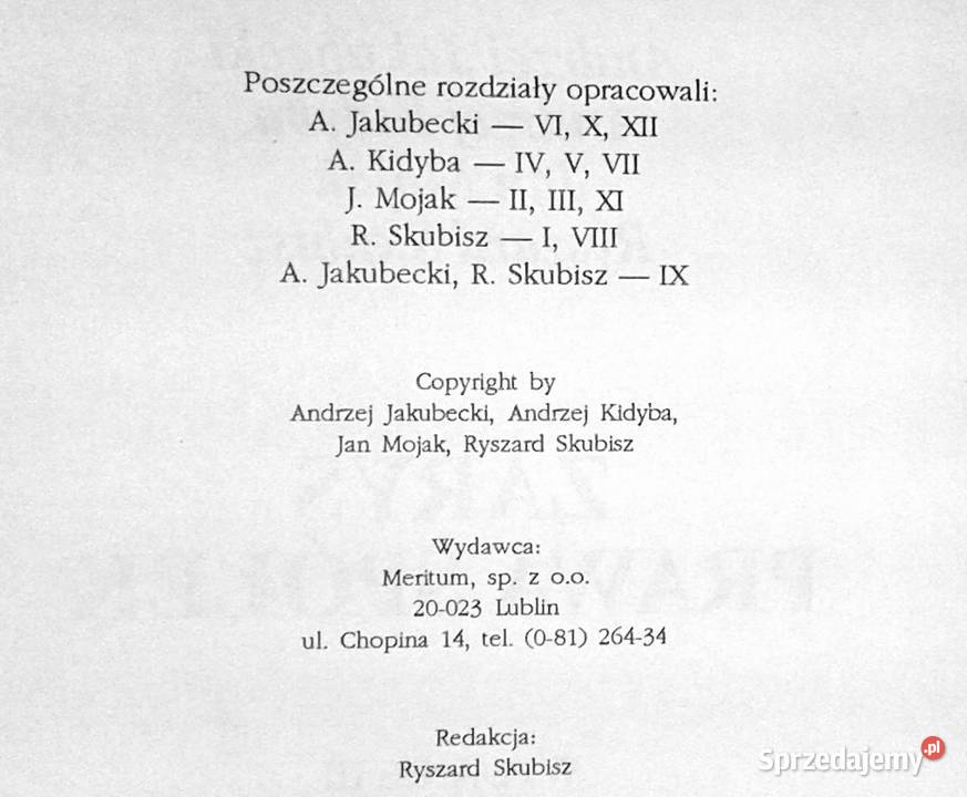 Zarys prawa spółek A Jakubecki A Kidyba J Mojak Książki i Podręczniki Chełm