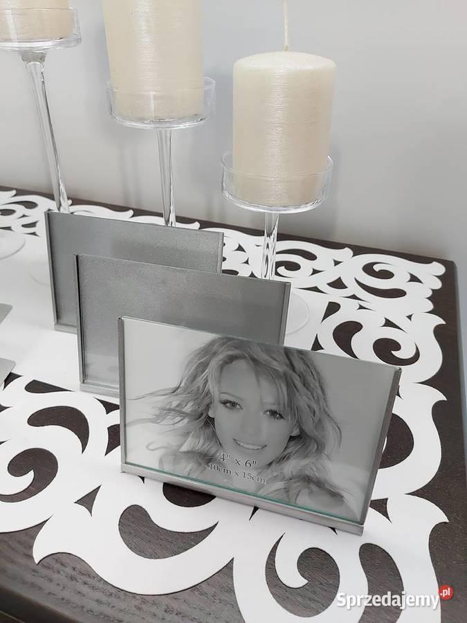 Metalowe srebrne ramki na zdjęcia Dekoracje i ozdoby Olkusz
