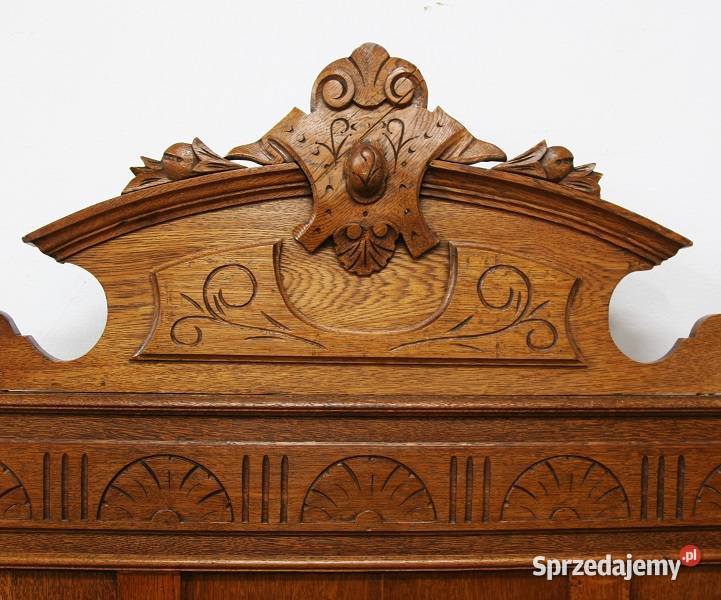 Dębowy Łóżko Eklektyczne AntykiMarki Antyki, Sztuka, Kolekcje