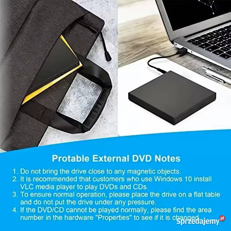Zewnętrzny napęd CDDVD USB 20 Slim do laptopa i Rzeszów
