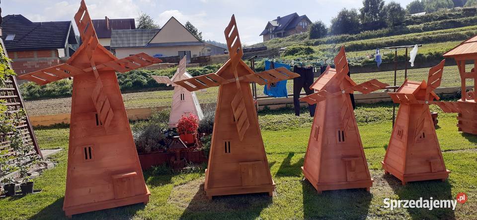 Wiatrak ogrodowy drewniany Jordanów