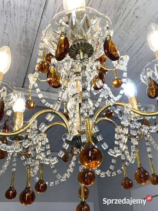 Francuski kryształowy Żyrandol 24 6ram Antyk mazowieckie