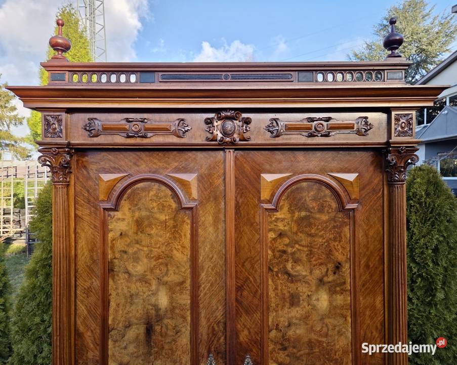 Przepiękna szafa eklektyczna koniec XIX wieku zachodniopomorskie Szczecin sprzedam