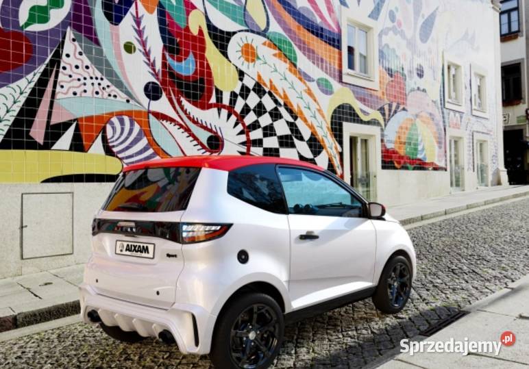 AIXIAM CITY SPORT BIAŁO CZERWONY PROMOCJA opony kamera cofania Skawina
