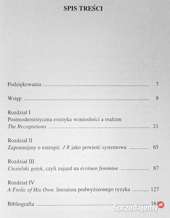 Wielki Gaddis Realista postmodernistyczny Tomasz