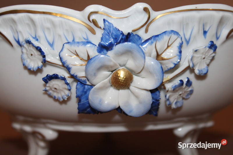 Patera z kwiatkami Von Schierholz 12 Porcelana i szkło Szczecin