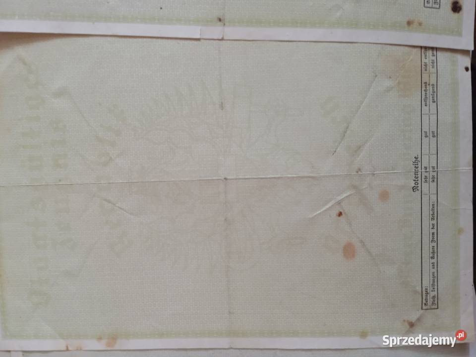 Stare świadectwa lata 30te Antykwariat małopolskie