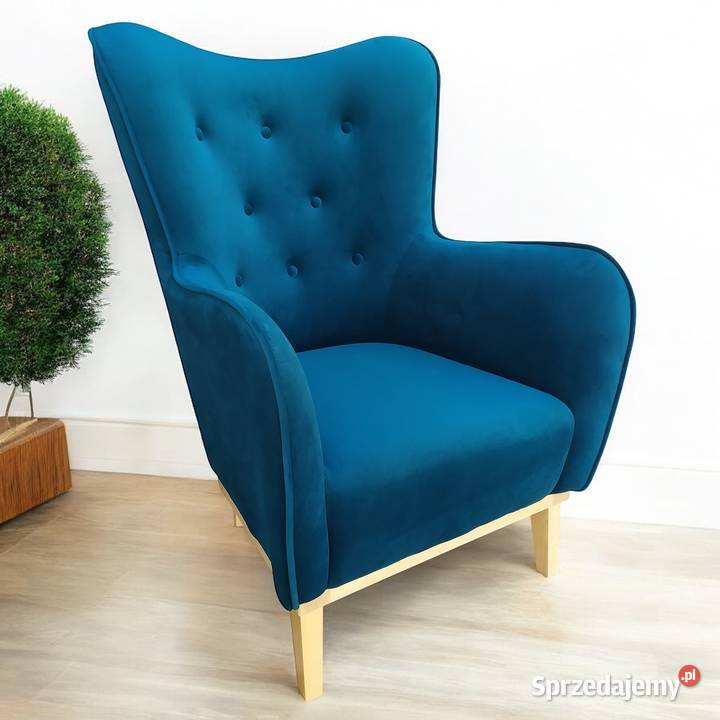 Fotel Wypoczynkowy Miki Niebieski Dostawa 0 sprzedam