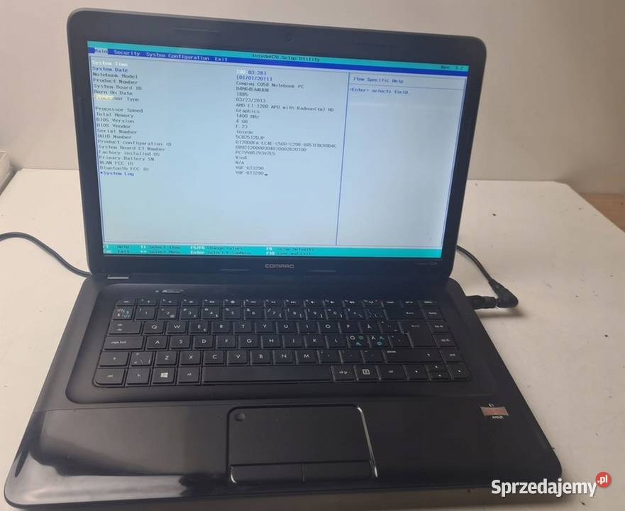 Laptop Compaq Presario CQ58 działający Warszawa